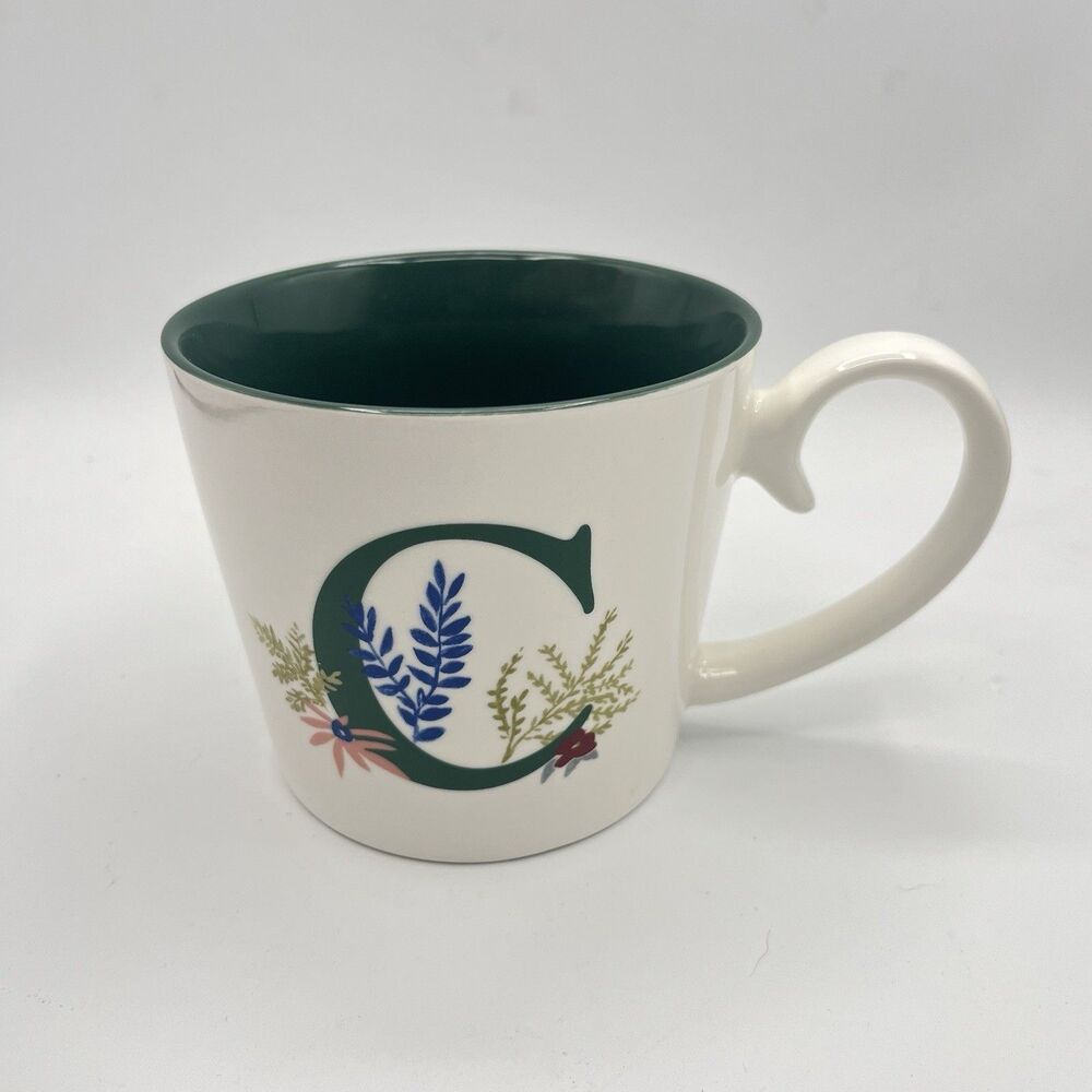 OpalHouse Monogram Letter C Initial Coffee Tea Mug Cup Stoneware Easy To Hold